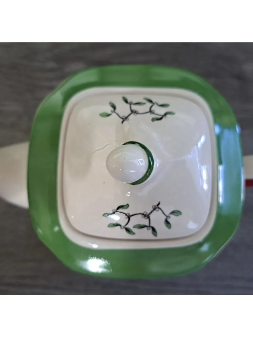 Spode Christmas Tree Candy Cane Teapot for One